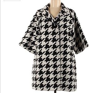 Luii houndstooth cape jacket
